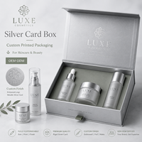 Boîte d'emballage en carton personnalisée avec impression d'autocollants logo laser vert argenté pour parfums et cosmétiques