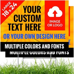 Outdoor <b>Waterproof</b> H Stake Yard Signs PP Corrugated Plastic Signs Yard Sign Roc Xie - Product Image 2