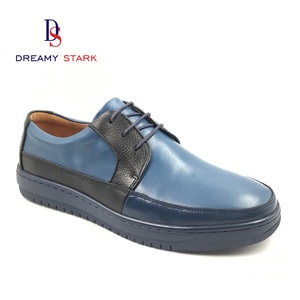 Chaussures de mariage pour homme en cuir de vache véritable bicolore, baskets de luxe faites à la main, logo personnalisé, souples, légères, respirantes, automne - Product Image 1