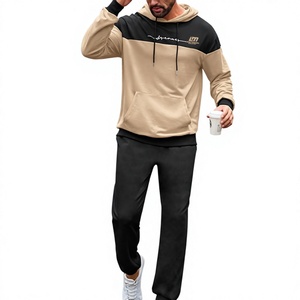 Conjunto Deportivo Unisex de Color Sólido con Capucha, Transpirable, de Manga Larga, Corte Regular, Sudadera de Algodón para Invierno y Pantalones con Cordón - Product Image 4