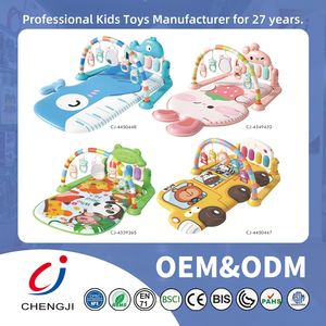 Tappetino da gioco Chengji per neonati, tappetino per attività su pancia in giù, tappetino musicale a forma di fragola <span class=keywords><strong>rosa</strong></span>, pianoforte per neonati - Product Image 6