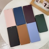 Étui de téléphone antichoc en cuir PU avec porte-cartes et électroplaqué magnétique TPU+PC pour Samsung S23 S24 S25 S26 Plus Ultra