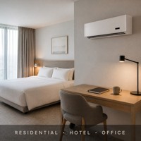 AC Inverter 9000 BTU Sistem Split Dinding dengan Kontrol Aplikasi WiFi, Pendinginan Nyaman untuk Hotel, Kantor, Rumah