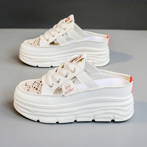 รองเท้าแตะผู้หญิงไซส์ใหญ่ ระบายอากาศได้ดี ผ้าตาข่ายแบบผูกเชือก สไตล์สปอร์ต LYKU พื้น PU จากเจ้อเจียง ประเทศจีน แฟชั่นทันสมัย กันลื่น EVERGREEN - Product Image 6