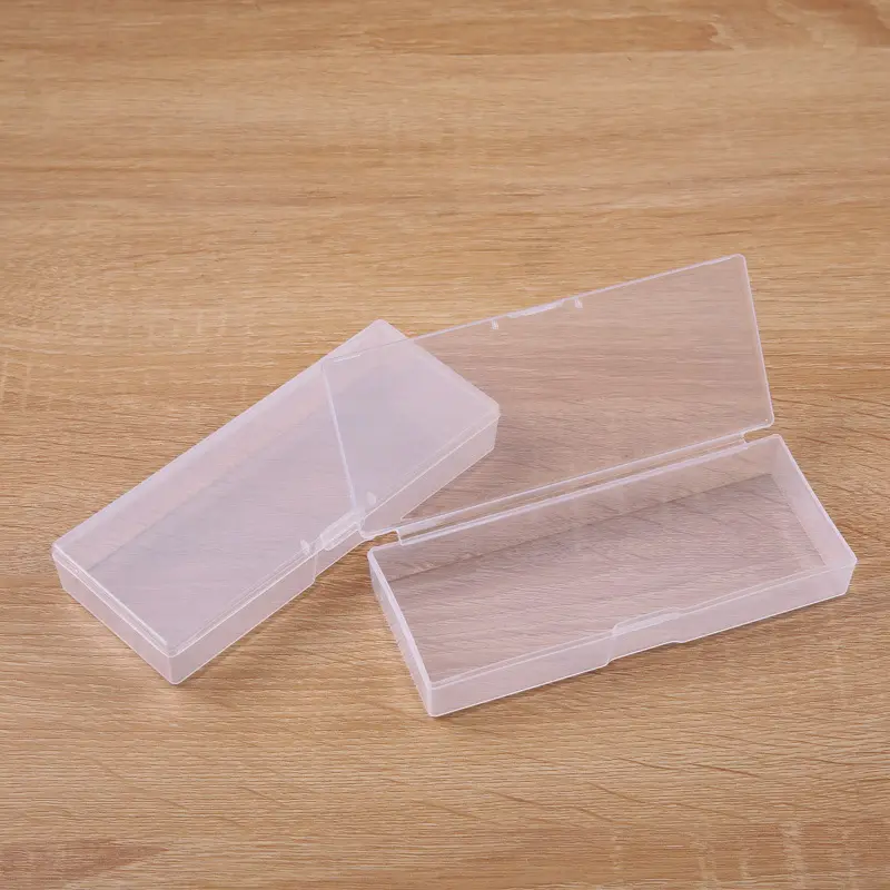 Factory sales D611 PP rectangle transparent tool case plastic jewelry box cosmetic packaging
