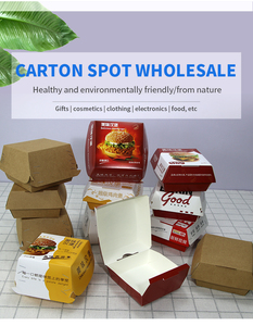 Cajas de Hamburguesas Kraft Tipo Concha de Nuevo Diseño, Impresión Personalizada, Materiales Reciclados Biodegradables, Empaque de Papel Marrón Ecológico - Product Image 5