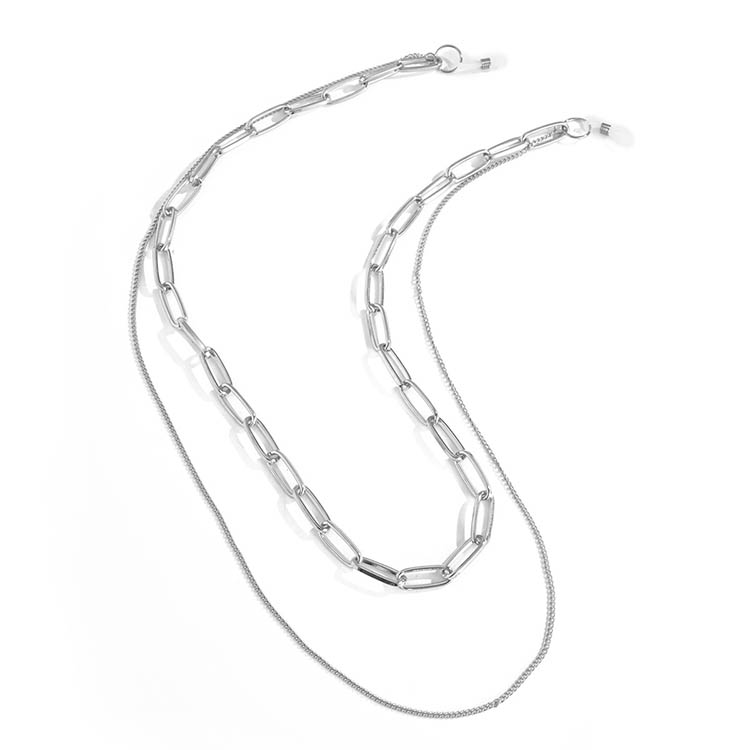 Simple Glass Chain Necklace【CASUAL Line】 316L Stainless Steel Chain Necklace - Simple Chain Necklace