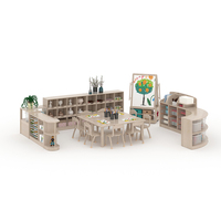 Juego de Mesa y Sillas de Plástico para Niños, para Guardería y Jardín de Infancia, Diseño Moderno, Muebles Duraderos y Ecológicos