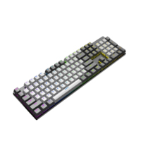 Clavier mécanique filaire 104 touches en gros, clavier de jeu rétroéclairé LED anti-ghosting 25 touches, prend en charge les langues personnalisées