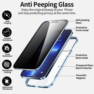 <span class=keywords><strong>Coque</strong></span> de téléphone <span class=keywords><strong>anti</strong></span>-<span class=keywords><strong>espion</strong></span> pour <span class=keywords><strong>iPhone</strong></span> 16, <span class=keywords><strong>coque</strong></span> de téléphone <span class=keywords><strong>anti</strong></span>-<span class=keywords><strong>espion</strong></span> pour <span class=keywords><strong>iPhone</strong></span> 17, protection double face 360°, magnétique - Product Image 2