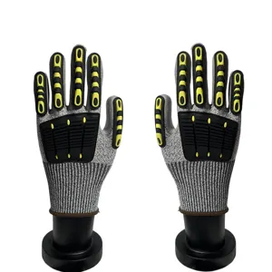 ODM 13G Mechanic Impact Resistant Glove Work Hand Glove Manufacturers Anti Cut nitrile Gloves hand protection industrial work sa