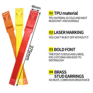 HED-ET135 पशु पहचान रंगीन प्लास्टिक पशुधन ट्रैकिंग लेग बैंड गाय लेग बैंड मवेशी लेग बेल्ट गर्दन पट्टियाँ - Product Image 2