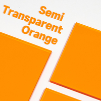 Feuille acrylique orange semi transparente de 3mm/de 5mm, matière première acrylique, acrylique à haute transparence, adaptée aux besoins du client