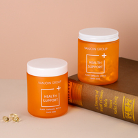 Bocaux en verre de 270 ml (9 oz) de couleur orange givrée pour compléments alimentaires pour animaux de compagnie, emballage en verre de 270 cc, bocaux en verre à parois droites pour pilules de vitamine C