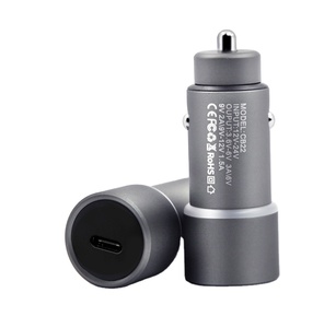 Einzelnes USB-C PD 3.0 20W Aluminium-Metall-Autoladegerät mit 5V/3A Ausgang <span class=keywords><strong>Mini</strong></span>-Schnellladeadapter - Product Image 2