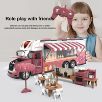 Nouveau modèle camping-car jouet voiture 2.4G télécommande récréative touring camion crème glacée rv jouer maison mini jouet camping-car pour les enfants