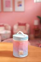 Trousse de Maquillage Cylindrique en Cuir PU Dégradé de Qualité Supérieure avec Séparateurs Ajustables, Boîte de Rangement pour Articles de Toilette et Maquillage