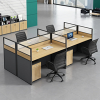 Ensemble Chaise de Bureau Moderne en Bois avec Rangement et Boîte à Câbles Mobile pour Poste de Travail Financier - Montage Facile, Durable et Écologique
