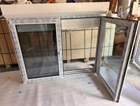 Ventana Abatible y Giratoria Multifuncional de PVC con Persiana Enrollable y Mosquitera Extraíble