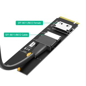 M.2 مفتاح nvmi/محول ، Nvme PCI-e X4 إلى OcuLink 4i محول مضيف لـ SSD و EGPU (أفقي) - Product Image 4