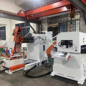 Acciaio mandrino automatico livello di Decoiler <span class=keywords><strong>Cum</strong></span> Servo Roll Feeder sistema Servo alimentatore con Decoiler R con linea di produzione Decoiler - Product Image 1