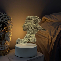 Lampe acrylique DIY GL-CY31 3 couleurs avec interrupteur, tableau de dessin Guangli DIY, tableau d'écriture, lumière acrylique 3D créative effaçable à LED