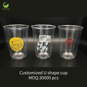 Bicchieri di Plastica a Forma di U all'Ingrosso, 12oz 16oz 20oz, Bicchieri di Plastica Trasparenti Personalizzati Usa e Getta, Riciclabili, per Tè al Latte con Fondo Rotondo - Product Image 3