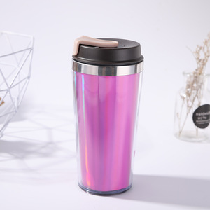 GZYSL-vaso de plástico exterior de acero inoxidable, vaso de doble pared de 16oz/450ml, Insertable para papel fotográfico, regalo de Navidad - Product Image 4