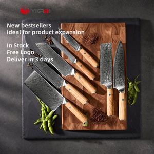 Nuovo arrivo 7 pz damasco Chef Set 67 strati lama in acciaio damasco manico in legno cucina giapponese damasco coltelli
