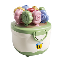 Juguete Montessori de Encaje de Flores, Juguete de Entrenamiento de Coordinación Mano-Ojo para Bebés, Desarrollo Sensorial Educativo Temprano para Infantes