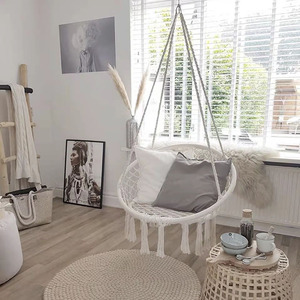 उद्यान झूला कुर्सी कपास धारीदार कपड़े फांसी स्विंग सीट समुद्र तट देखो आउटडोर फली Jula स्विंग - Product Image 5