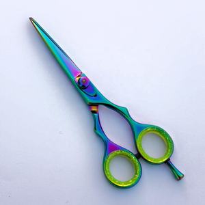 Pakistanais professionnel haute qualité Mti-Color rasoir ciseaux de coupe de cheveux poignée en acier ciseaux de Salon usage professionnel personnel - Product Image 1