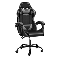 Chaise de course de jeu en cuir réglable et confortable avec repose-pieds