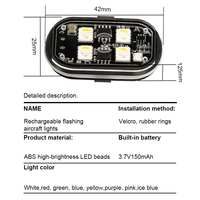 Nueva Luz LED Universal de 6000K de Aluminio, Recargable por USB, Inalámbrica, con Control Remoto, Luz Ambiental para Aeronaves, Motos y Automóviles, 12V 10W