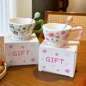 Zuo Mu – tasse en céramique avec motif Panda, résistante à la chaleur, pour café, lait, petit-déjeuner, cadeau pour femmes, usage domestique - Product Image 2