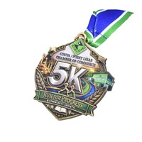 Médailles personnalisées en or pour les finisseurs de marathon 5K/10K, course à pied/natation/football/triathlon/cyclisme, fabricant de médailles métalliques pour récompenses de courses