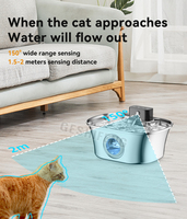 Fontaine à eau intelligente pour animaux de compagnie en acier inoxydable Source Factory, capteur infrarouge silencieux, grande capacité de 3,2 L, distributeur d'eau pour chats et chiens