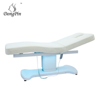 Lit de spa électrique avec éclairage ambiant bleu glacé, lit de massage facial ergonomique avec dossier réglable