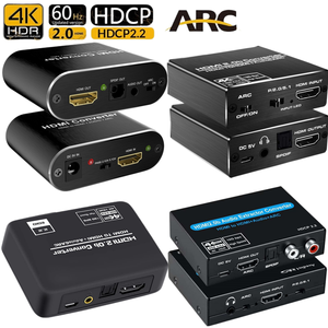 <span class=keywords><strong>Adaptateur</strong></span> convertisseur extracteur audio HDMI 2.0 prenant en charge 4K 60Hz HDR 4K HDMI vers optique TOSLINK <span class=keywords><strong>SPDIF</strong></span> 3,5 mm L/R ARC 5.1 HDCP 2.2 - Product Image 1