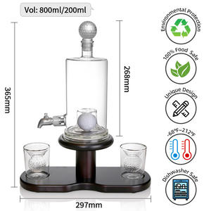Whisky golf decanter set con una vera pallina da golf per ogni occasione sia che sia il giorno del papà compleanno di Natale e festa di casa - Product Image 3