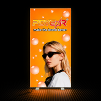 Cadre LED ultra-fin intérieur rétractable pour affichage lumineux, idéal pour les enseignes de centres commerciaux et de vitrines, avec remplacement graphique facile