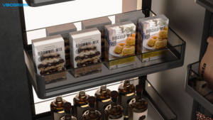 סגסוגת אלומיניום 6-שכבה למשוך את סל יחידת המזווה קרוב סל יחידת 450-600 מ "מ זווה מחסניות - Product Image 3