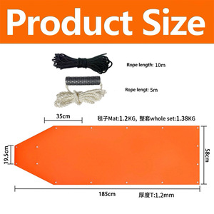 Couverture de traîneau d'extérieur 180x61cm, tapis imperméable pour le transport de neige, la pêche sur glace, le ski et le transport de marchandises - Product Image 4