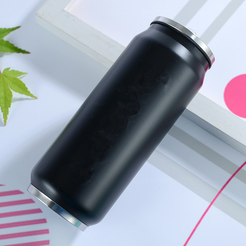 Custom Logo 500ml Stainless Steel Cola Can with Straw