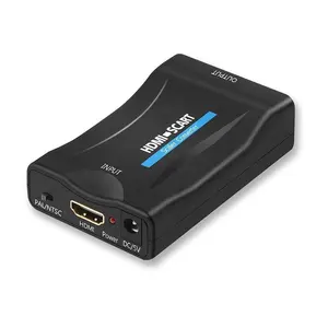 Hdmi Naar Scart Converter Adapter 1080P Audio Video Adapter Met Voeding Voor Hdtv