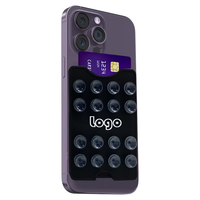 Étui de téléphone et portefeuille en silicone souple de qualité supérieure avec ventouse, porte-cartes 16 emplacements, utilisation portable sur bureau, poignée antidérapante, logo personnalisé