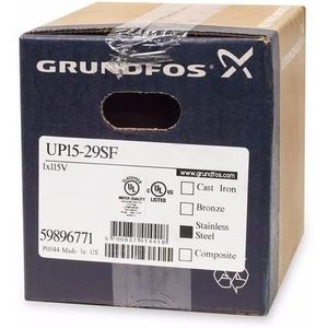 Bomba Circuladora Grundfos Up15-29sf, 1/12 HP, 115 Voltios, Acero Inoxidable, Una Velocidad - Product Image 4