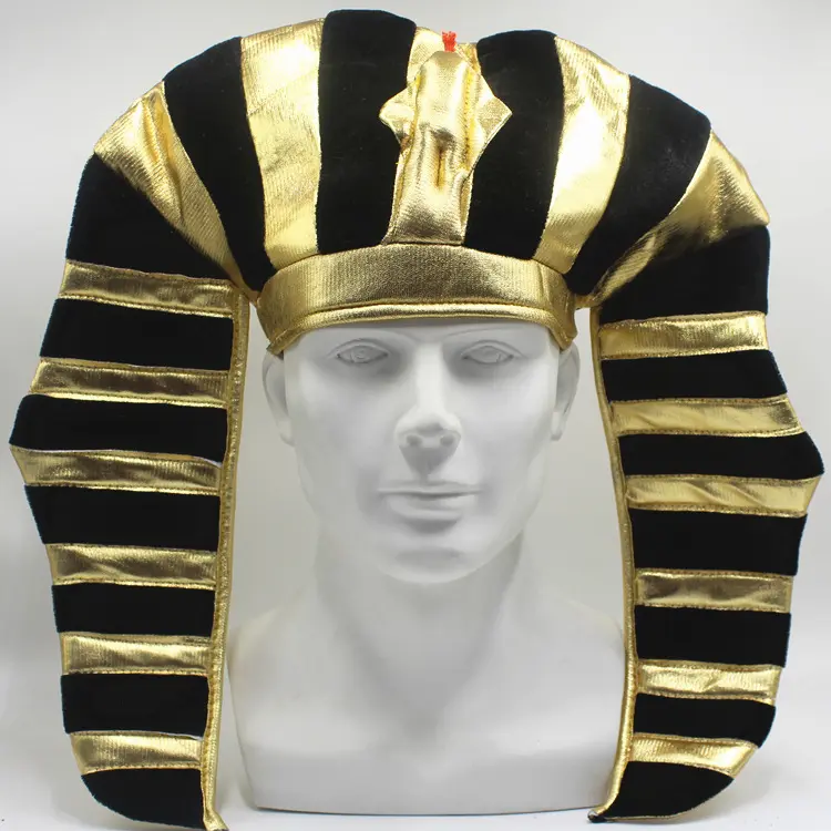 Grosir kostum cosplay topi firaun Mesir halloween untuk properti cosplay halloween