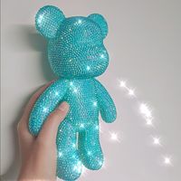Kit de figurines d'ours violent en cristal de strass à coller soi-même, artisanat fait main, cadeaux pour enfants