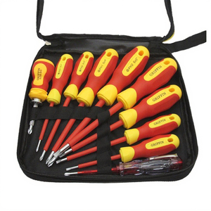Jeu de tournevis magnétiques professionnels de qualité industrielle 10 en 1, kit d'outils isolés pour électriciens avec stylo détecteur de tension - Product Image 5